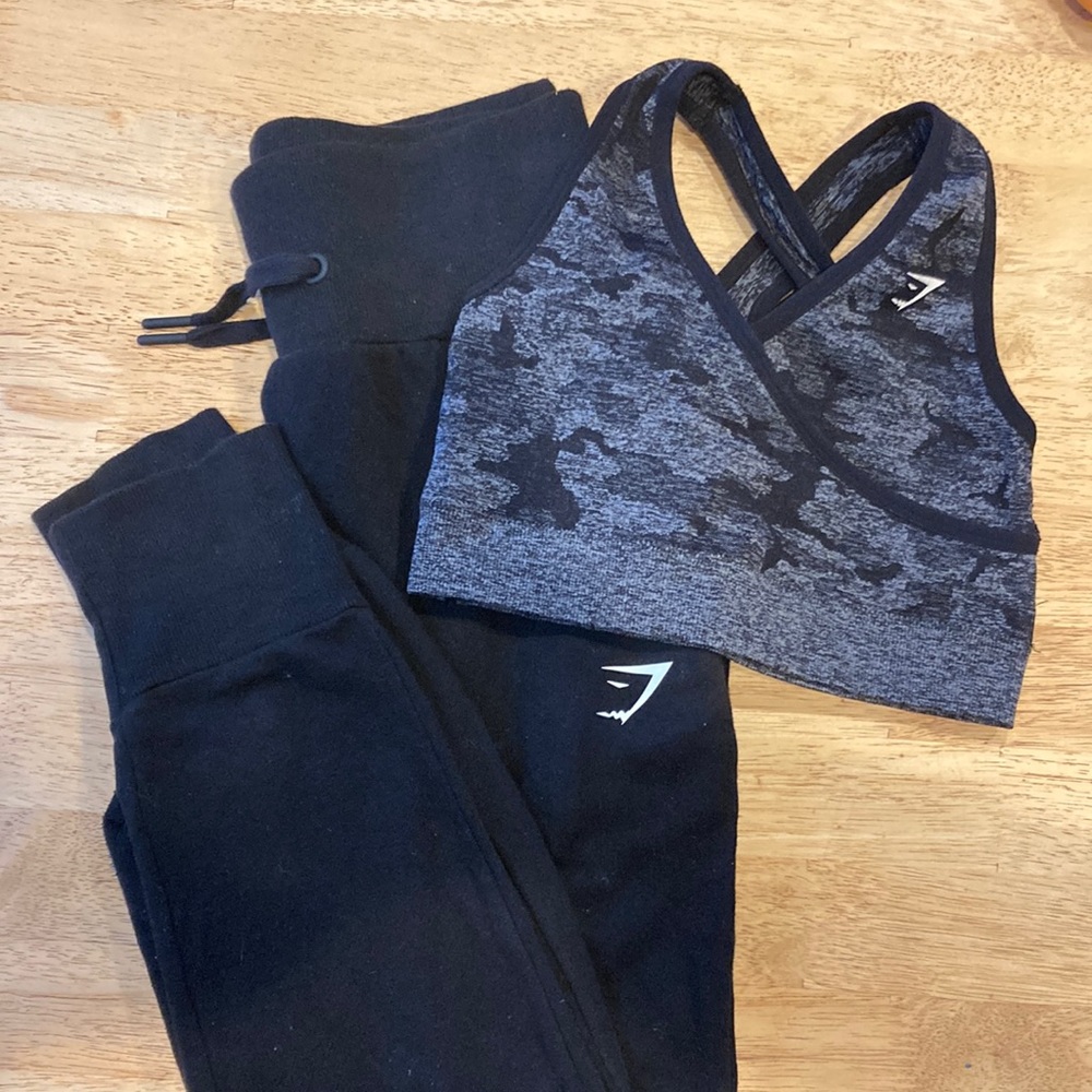 Gymshark high waisted sweat pants set